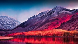 Sierra Nevada mountains, macOS High Sierra, Mountain range, Stock, Landscape, Autumn, Scenery, California, Aesthetic, 4K wallpaper