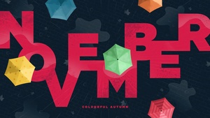 November, Typography, Colorful, Autumn, 4K wallpaper