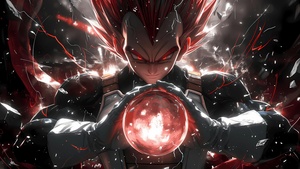 Vegeta, Super Saiyan, AI art, Dragon Ball, 4K wallpaper