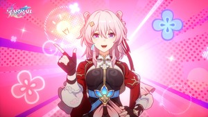 Honkai: Star Rail, Pink background, 2024 Games, Pink aesthetic, Female character, 4K wallpaper