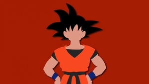 Son Goku, Dragon Ball Z, Faceless, Red background, 4K wallpaper