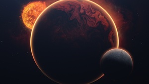 Planet, Sun, Star, Orbit, Outer space, 4K wallpaper