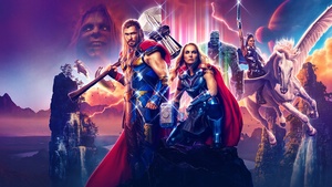 Thor: Love and Thunder, Movie poster, Chris Hemsworth as Thor, Natalie Portman as Jane Foster, Gorr the God Butcher, Korg, Tessa Thompson as Valkyrie, 2022 Movies, Marvel Comics, 4K wallpaper