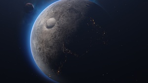 Outer space, Cosmos, Night lights, Solar system, 4K wallpaper