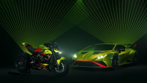 Lamborghini Huracán STO, Ducati Streetfighter V4 Lamborghini, Sports bikes, 2022, 4K wallpaper