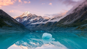 Aoraki Mount Cook National Park, Lake, Sunset, Reflection, Southern Alps, New Zealand, Motorola Edge 30 Neo, Stock, 4K wallpaper