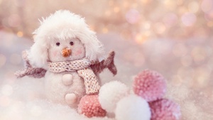 Snowman, Cute doll, Winter, Christmas decoration, 4K wallpaper