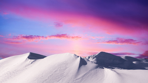 Mountains, Snow covered, Colorful Sky, Evening sky, Twilight, Sunset, Purple sky, Motorola Edge 30 Neo, Stock, 4K wallpaper