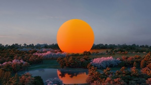 Windows 11, Windows 365, Sun, Landscape, Surreal, 4K wallpaper