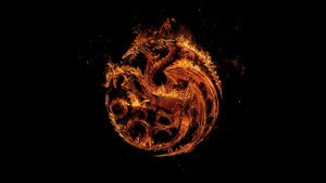 House of the Dragon, 2022 Series, House Targaryen Sigil, Black background, 4K wallpaper