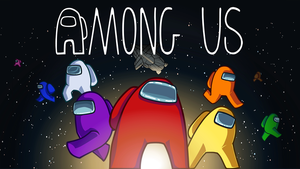 Among Us, Game poster, Dark background, 4K wallpaper