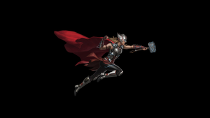 Mighty Thor, Jane Foster, Marvel Superheroes, Black background, AMOLED, 4K wallpaper