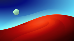 Desert, Illustration, Landscape, Gradient background, Moon, Sun, 4K wallpaper