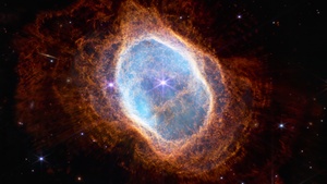 Southern Ring Nebula, James Webb Space Telescope, 4K wallpaper