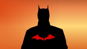 Batman, Sunset Orange, DC Superheroes, Silhouette, 4K wallpaper