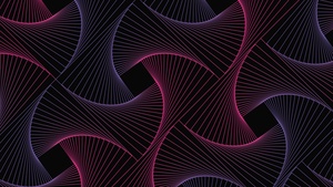 Geometric, Lines, Black background, Neon, Digital Art, AMOLED, Vector, 4K wallpaper