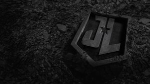 Justice League, Monochrome, DC Comics, Logo, Dark background, Black and White, 4K wallpaper