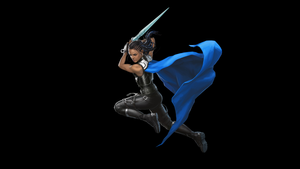 Valkyrie, Marvel Superheroes, Black background, 4K wallpaper