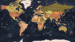 World map, Design, 4K wallpaper