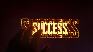Success, Inspirational quotes, Hand, Dark background, 4K wallpaper