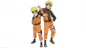 White background, Naruto Uzumaki, 4K wallpaper
