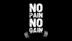 No pain No gain, Inspiring, Black background, AMOLED, Minimalist, Gym, Weight training, 4K wallpaper