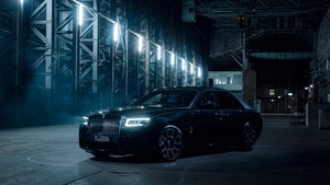 Rolls-Royce Black Badge Ghost, 2022, Night, 4K wallpaper