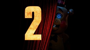 Toy Freddy, Five Nights at Freddys 2, Black background, AMOLED, 2025 Movies, 4K wallpaper
