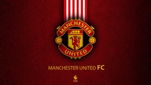 Manchester United, Emblem, Football club, Logo, Red background, Dark red, 4K wallpaper