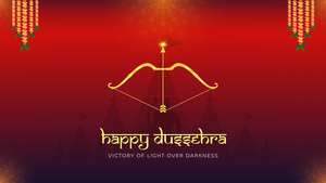 Aesthetic, Hindu festival, Hinduism, Illustration, Darkness, Lord Rama, Red background, 4K wallpaper