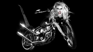 Lady Gaga, Black background, 4K wallpaper