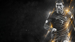 Cristiano Ronaldo, Dark background, Portuguese Football Federation, Portuguese footballer, 4K wallpaper
