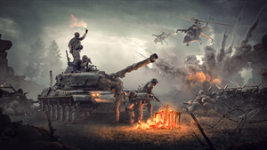 Army, Tanks, War, Soldiers, Fire, Enemy, Surreal, 4K wallpaper