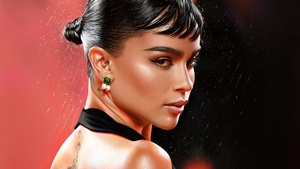 Zoe Kravitz, Artwork, American actress, Beautiful actress, 4K wallpaper