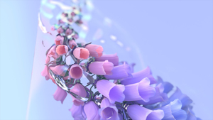 Colorful flowers, Digital flowers, Gradient background, Bloom, 4K wallpaper