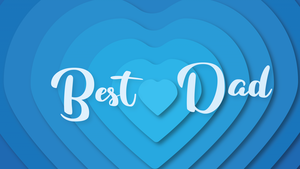 Best Dad, Heart Background, Happy Fathers Day, Blue background, 4K wallpaper