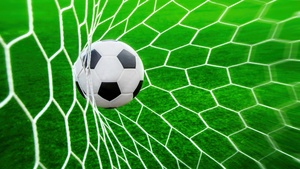 Soccer ball, Football, Green field, 4K wallpaper