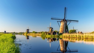 Netherlands, Countryside, River, Reflections, 4K wallpaper