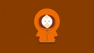Kenneth McCormick (Kenny), Minimalist, South Park, Orange background, 4K wallpaper