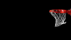 Basketball ring, AMOLED, Minimalist, Black background, 4K wallpaper