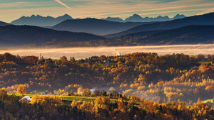 Tatra Mountains, Landscape, Foggy, Morning, Autumn, Scenic, Poland, Europe, 4K wallpaper