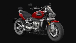 Triumph Rocket 3, Sports cruiser, Black background, 2022, 4K wallpaper