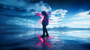Lonely, Dream, Reflection, Loneliness, Clouds, 4K wallpaper
