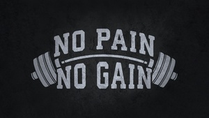 No pain No gain, Dumbbell workout, Inspirational quotes, Motivational quotes, Dark background, Monochrome, 4K wallpaper