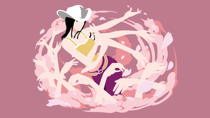Nico Robin, One Piece, Pink background, Minimal art, Pastel red, Pastel background, 4K wallpaper