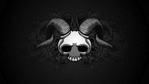 Demon, Skull, Dark background, Spooky, 4K wallpaper