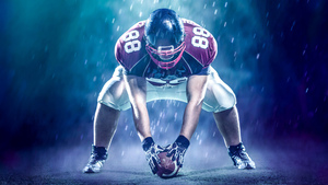 American football player, Uniform, Helmet, 4K wallpaper