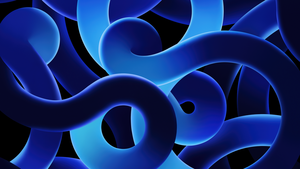 iPad Air 2022, Blue background, Stock, Dark Mode, 4K wallpaper