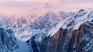 Alps mountains, Snow covered, Summer, 4K wallpaper