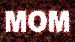 Happy Mothers Day, Mom, Glowing text, Floral Background, Rose flowers, 4K wallpaper